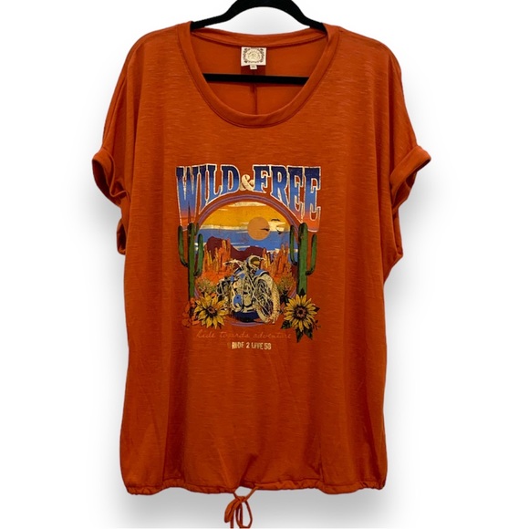 Truself Tops - Truself Wild and Free Graphic T-Shirt